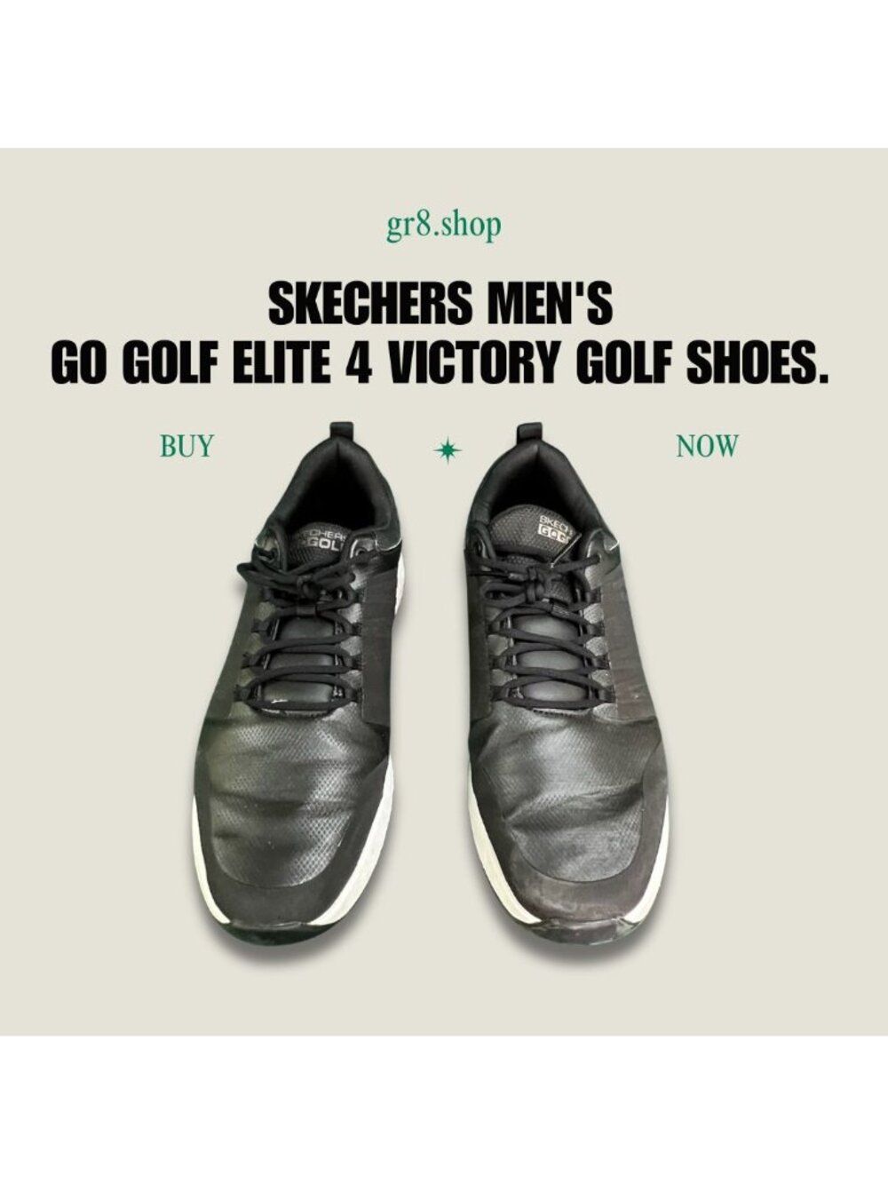 SKECHERS Mens Go Golf Elite 4 Victory Shoes Size 10 Black Ultra Go Comfort Water